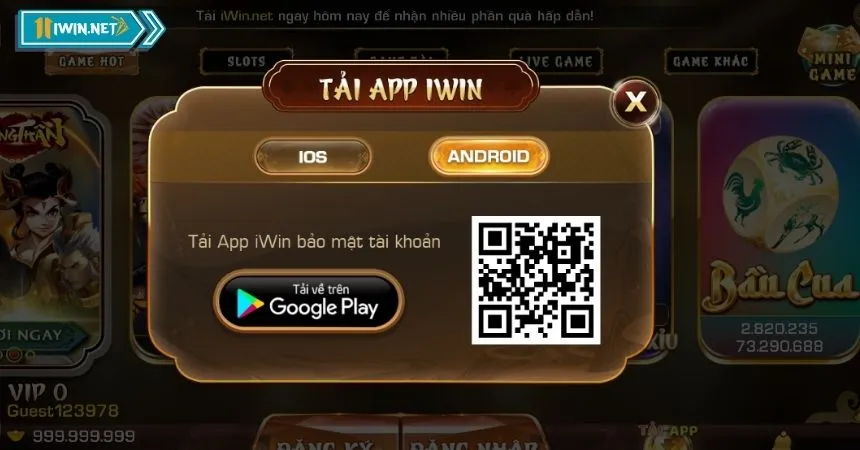 Quy trình vào tài khoản iWin đơn giản